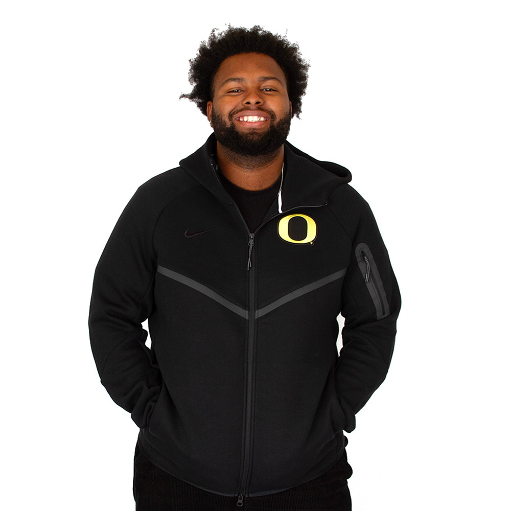 Classic Oregon O, Nike, Black, Full Zip, Men, Tech, Windrunner, Fleece, Hoodie, Sweatshirt, 984770